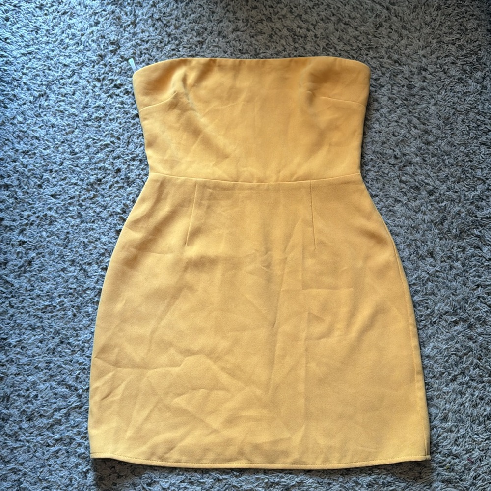 Lovers + Friends Strapless Mini Dress in Yellow - Picture 5 of 6